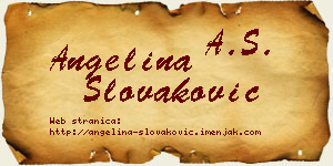 Angelina Slovaković vizit kartica